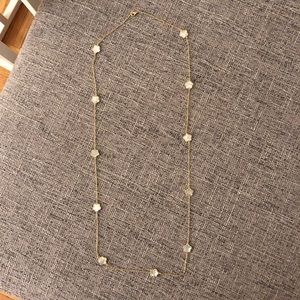 Gold and White strand necklace